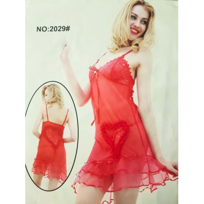 Hot Stylish Red Lingerie Nightie For Her